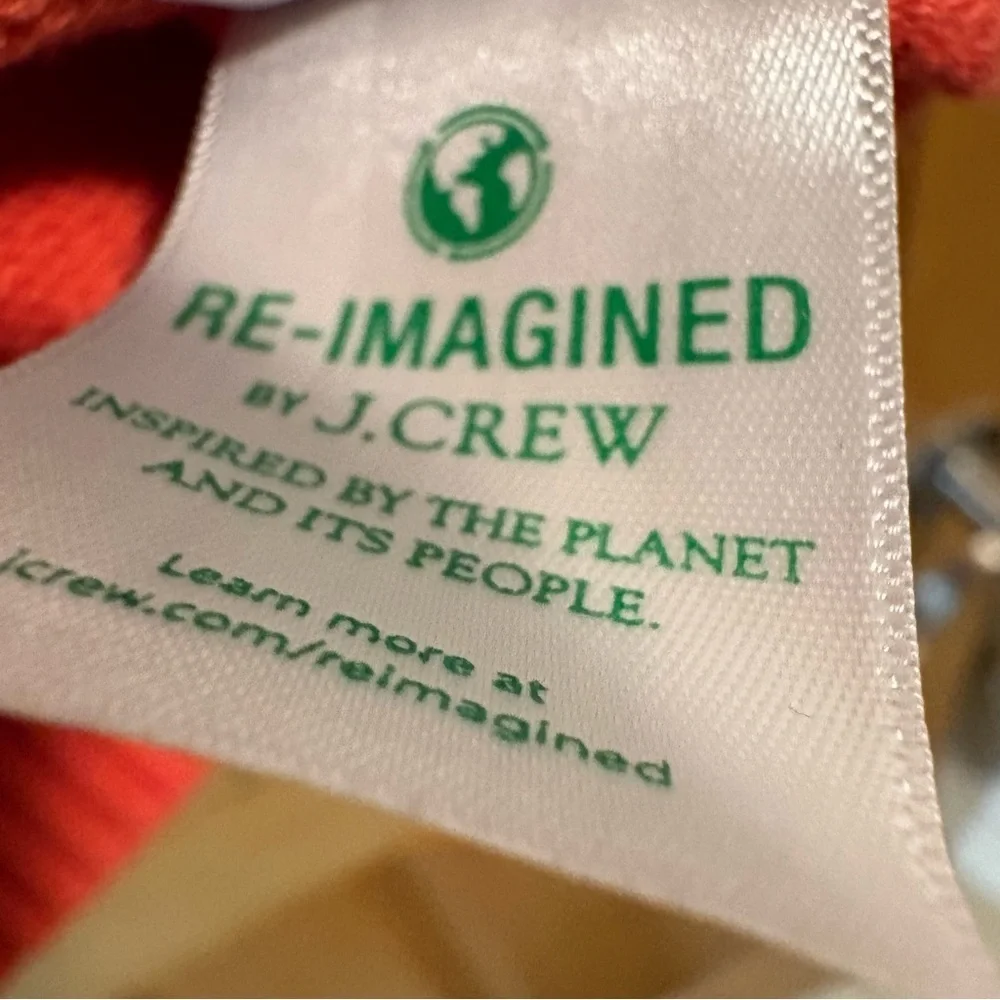 J. Crew Heritage Cotton Crewneck Sweater Heather Geranium Heavy Knit Men’s Med M